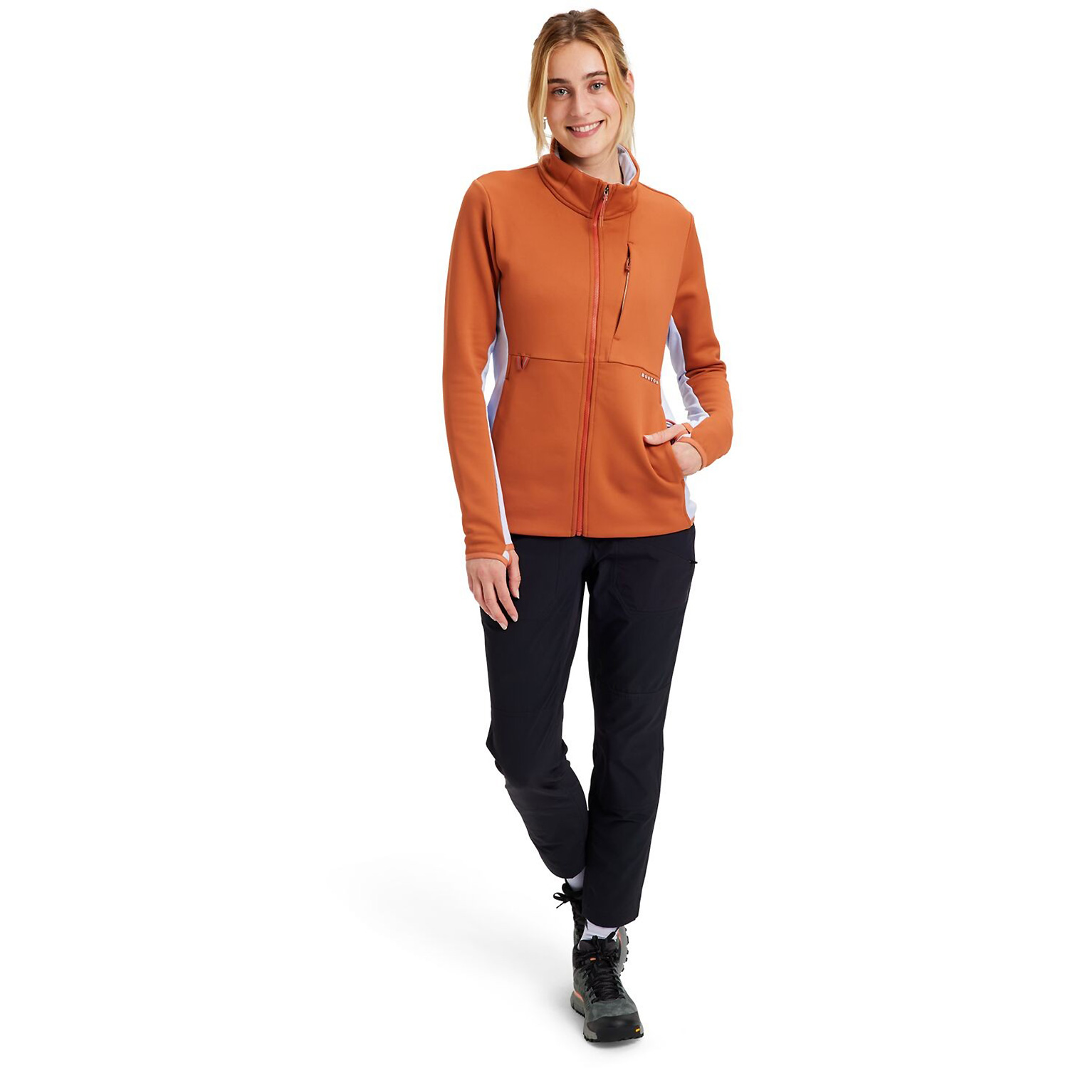 Damen Burton Camel Fleecejacke