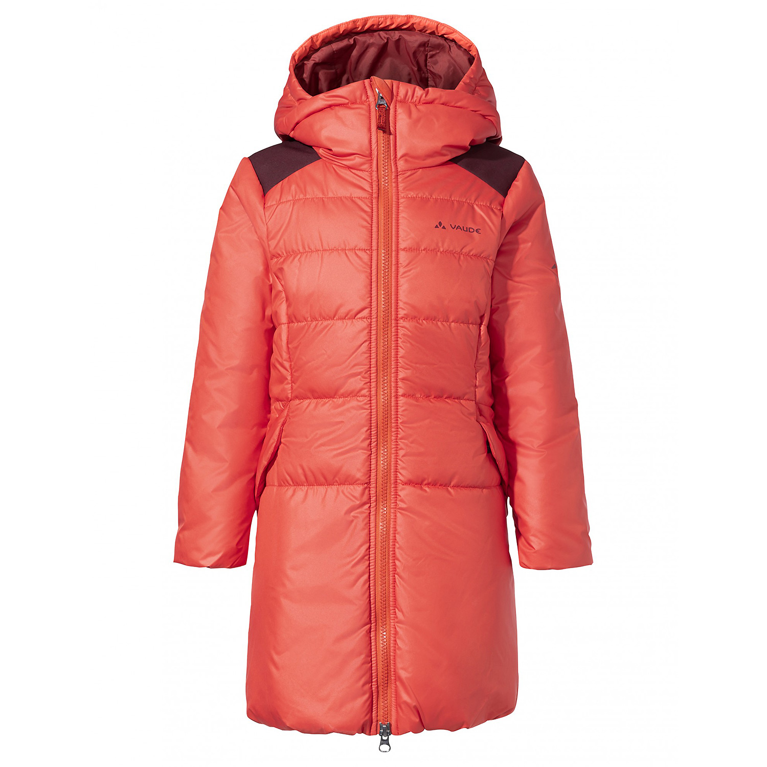 Kinder Vaude Rot Kids Greenfinch Coat Girls II Mantel
