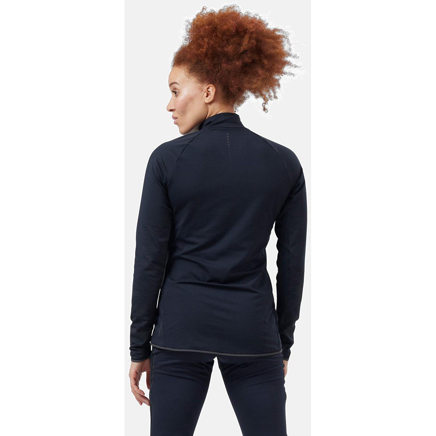 Damen Odlo Schwarz Mid layer 1/2 zip ZEROWEIGHT C 15000 XS Rollkragen