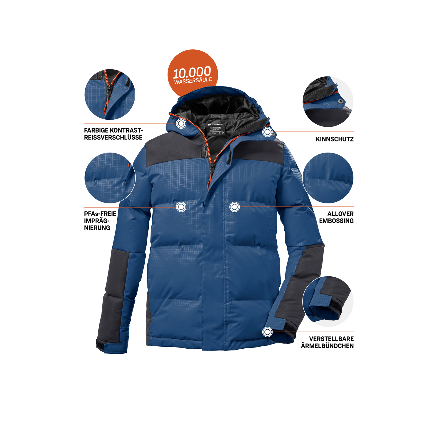 Jungen Kinder killtec Blau KOW 31 BYS QLTD JCKT 00817 176 Funktionsjacke