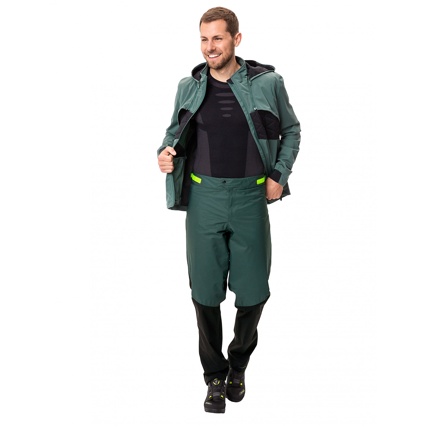Herren VauDe Grün Me All Year Moab 2in1 Rain Pants 151 M Regenhose