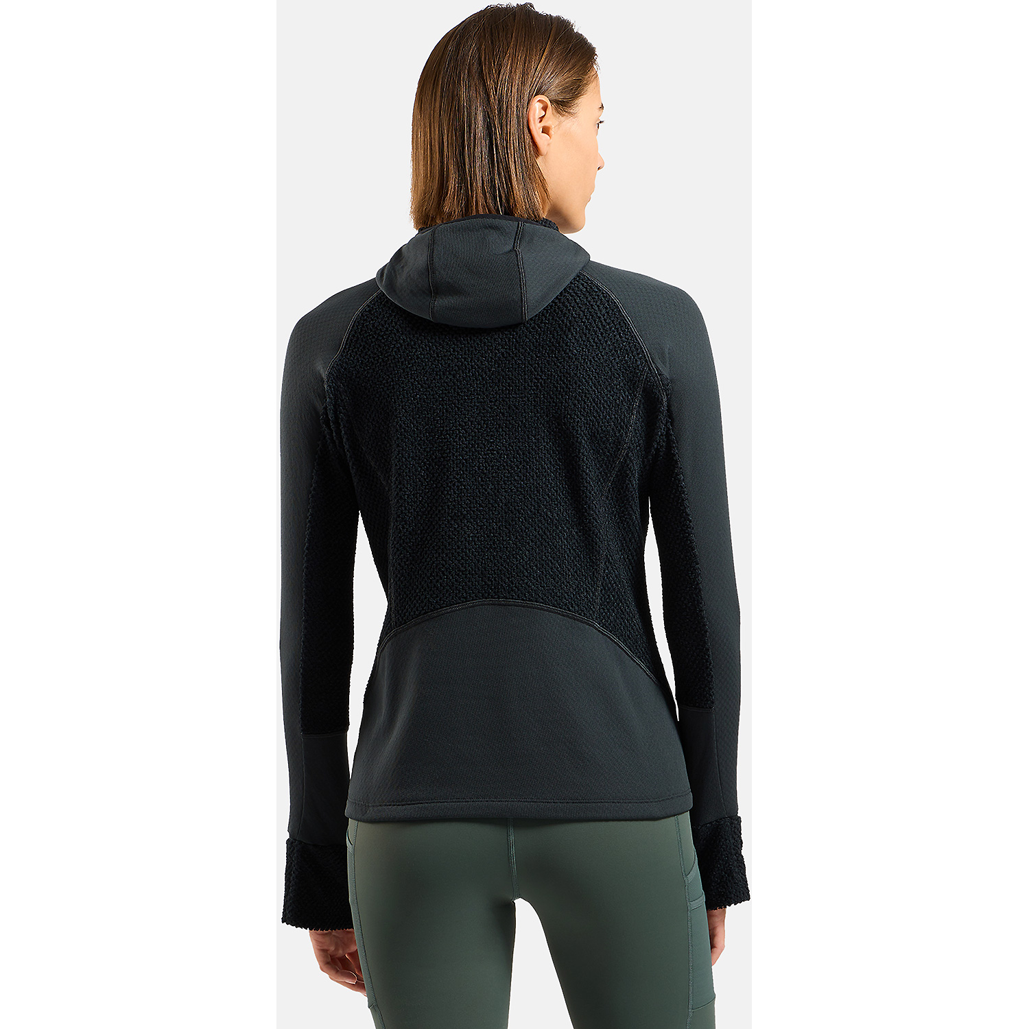 Damen Odlo Schwarz X-ALP Kapuzensweat