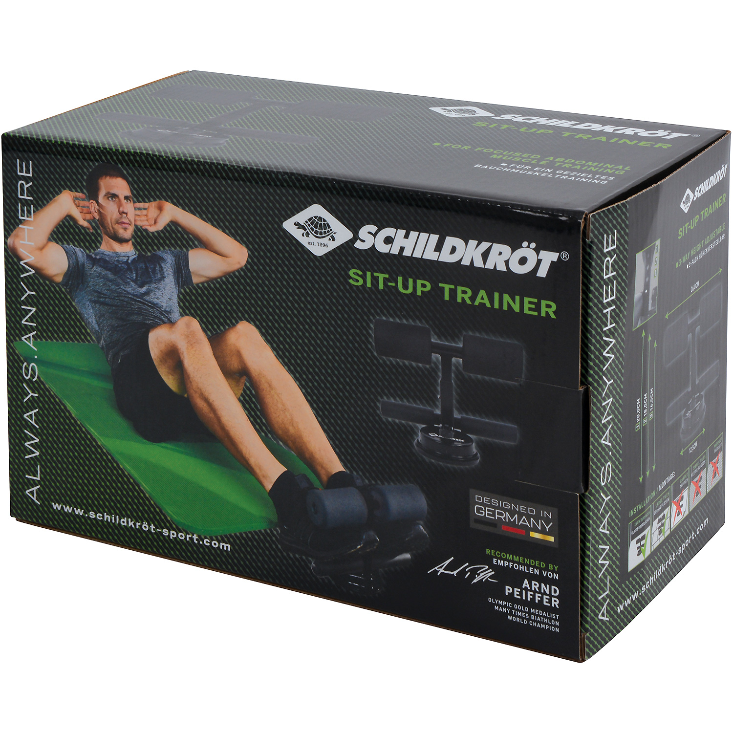 Unisex Schildkröt FITNESS wie abgebildet SIT-UP TRAINER mit Saugnapf Ø12cm, Farbe schwarz,in 4C Box 000 - Kleingerät