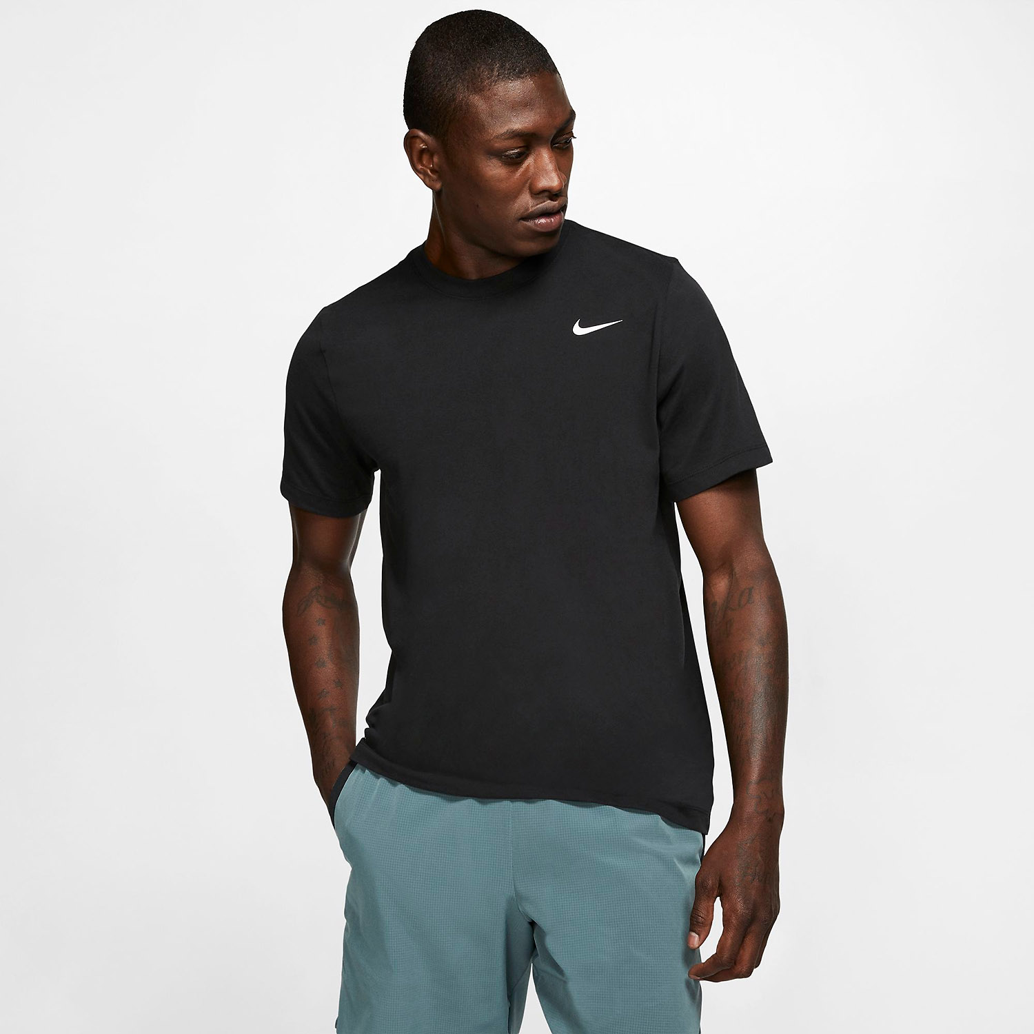 Herren Nike Schwarz M NK DF TEE DFC CREW SOLID 063 L Shirt