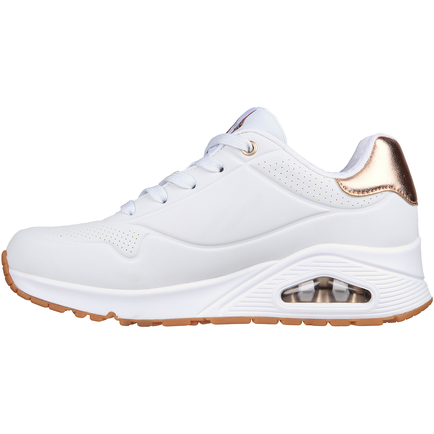 Damen Skechers Weiß UNO GOLDEN AIR Freizeitschuh