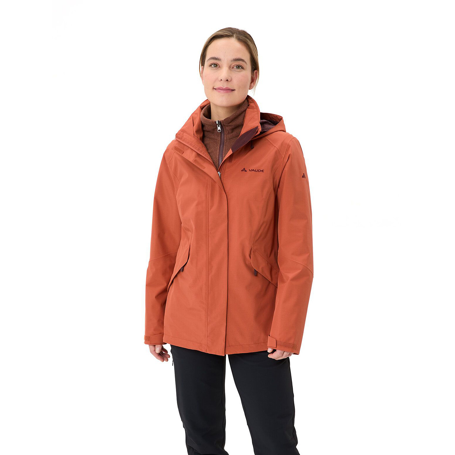 Damen Vaude Braun Wo Rosemoor 3in1 Jacket II 594 40 Doppeljacke