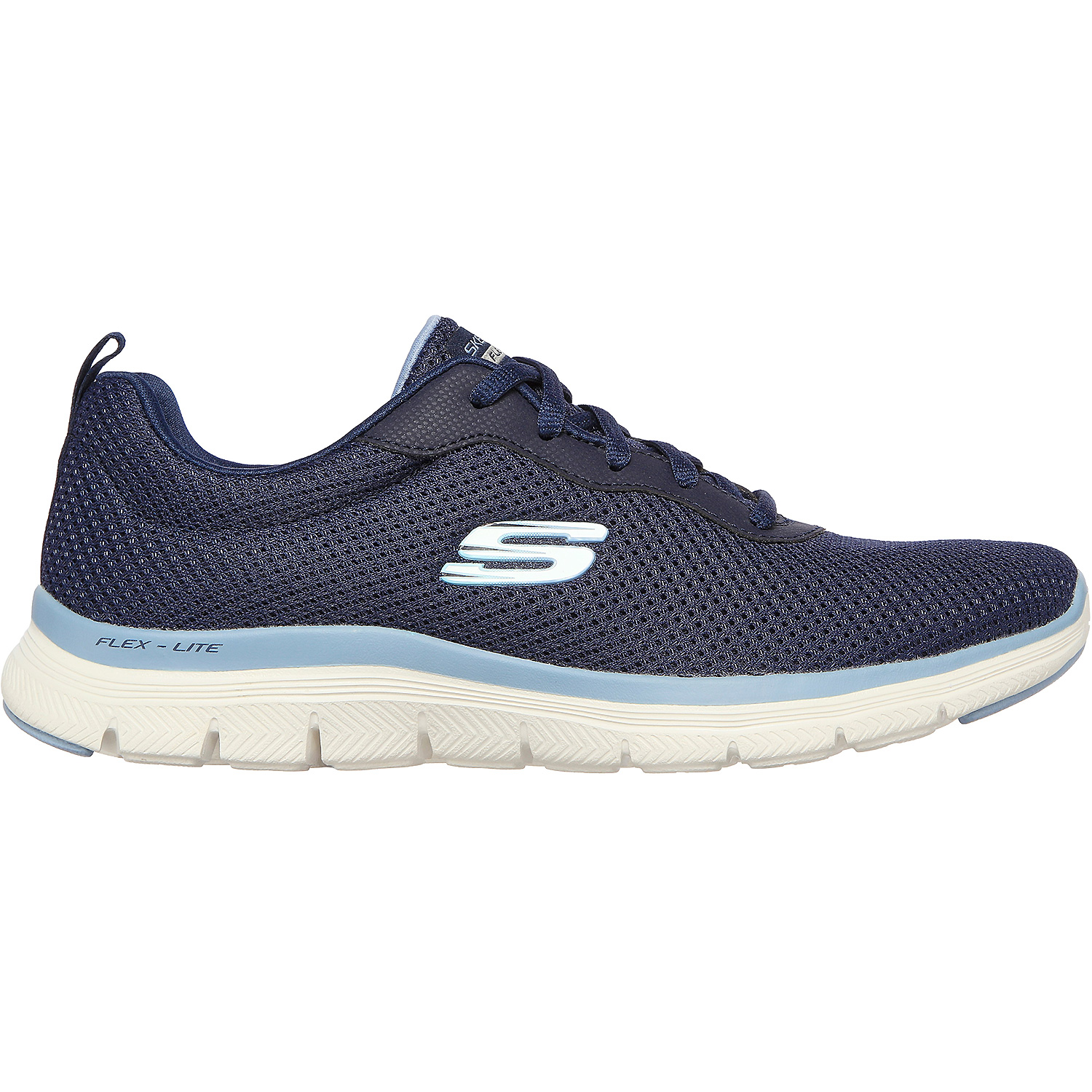 Damen Skechers Blau MESH LACE-UP W  AIR-COOLED MEMORY F Freizeitschuhe