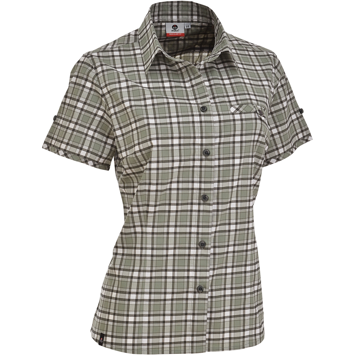 Damen Maul Sport Beige Elbe II -1/2 Bluse kariert ela 35 46 Bluse