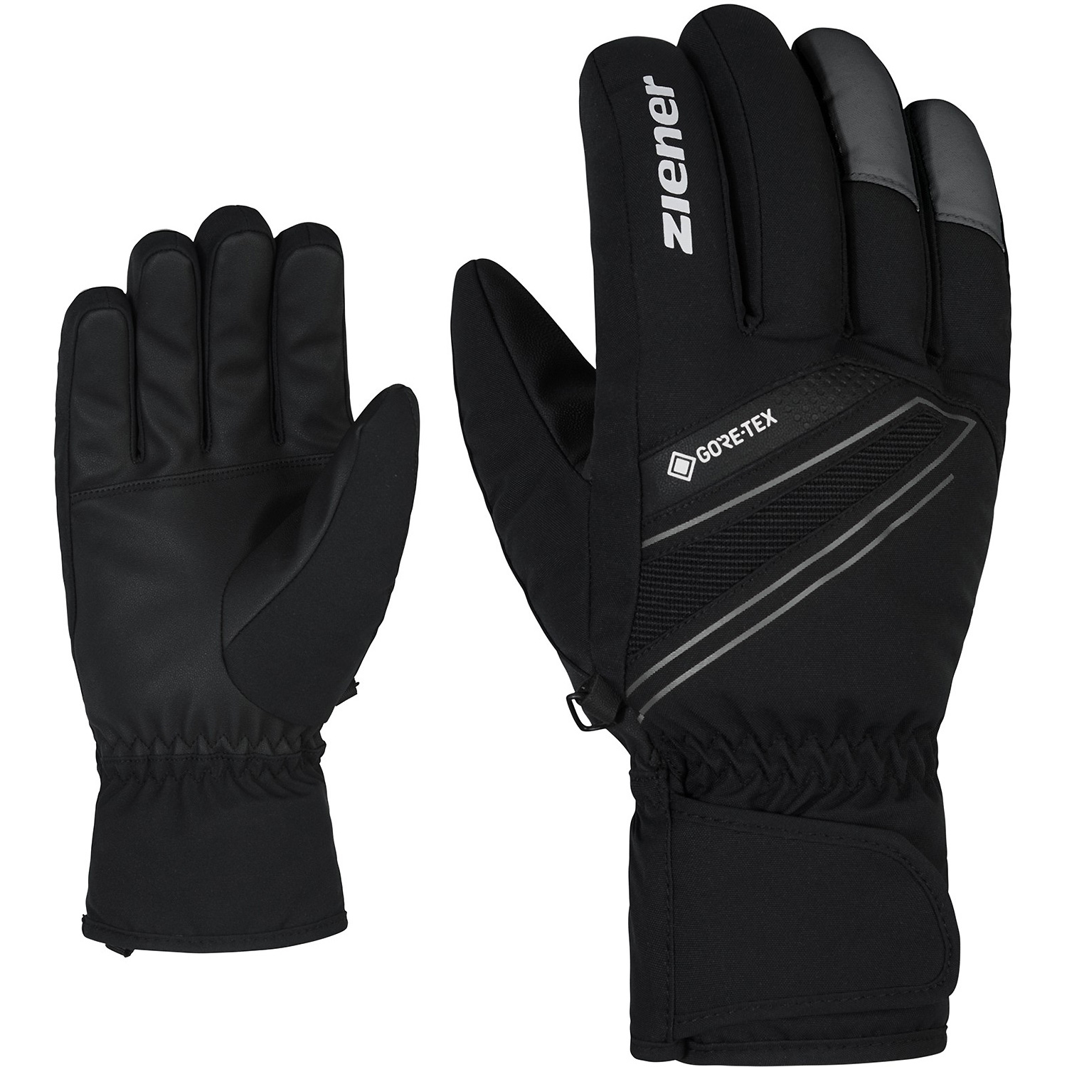Herren Ziener Schwarz GUFFERT GTX glove ski alpine 12 8,5 Handschuh