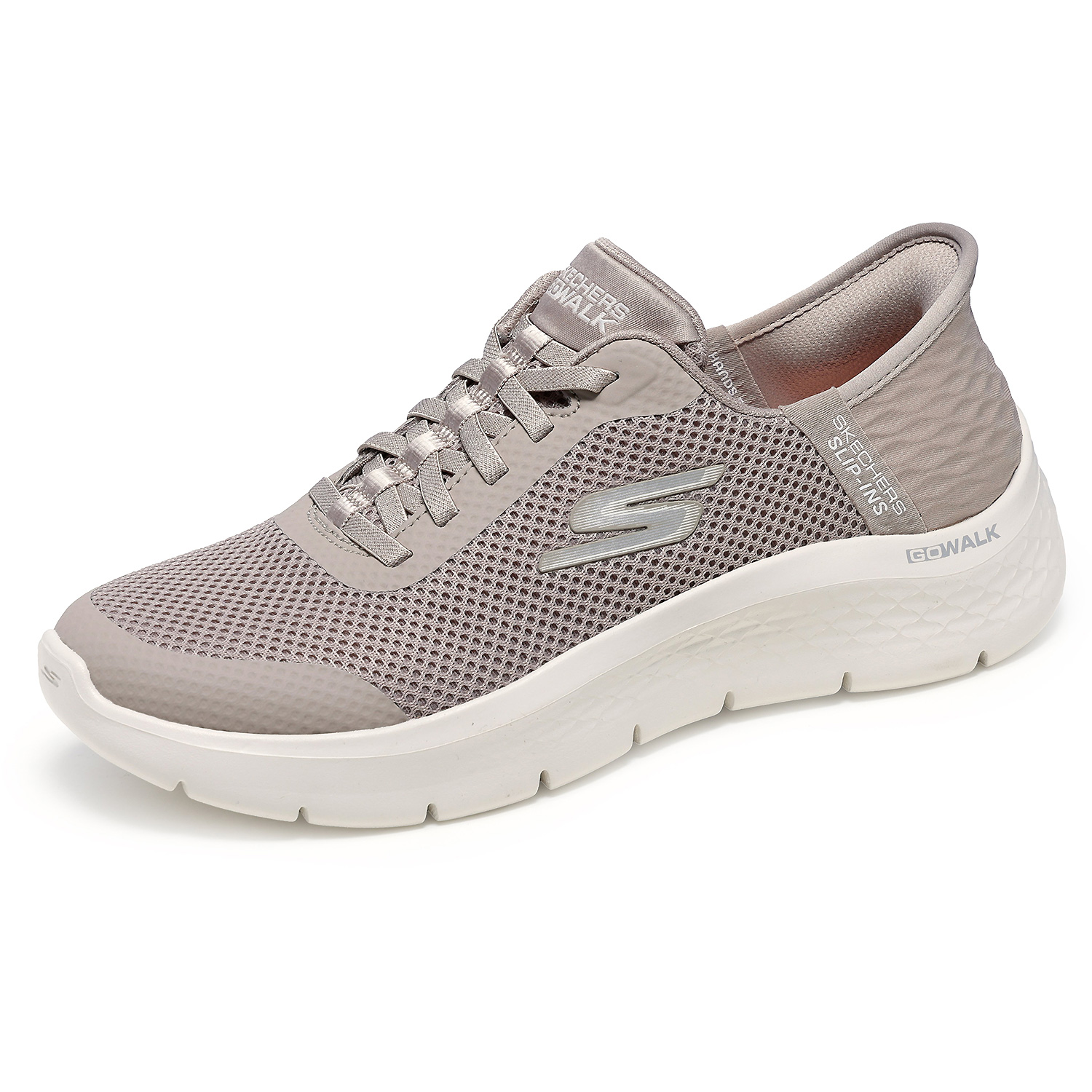 Damen Skechers Grau SLIP-INS ATHLETIC MESH BUNGEE TPE 40 Slipper