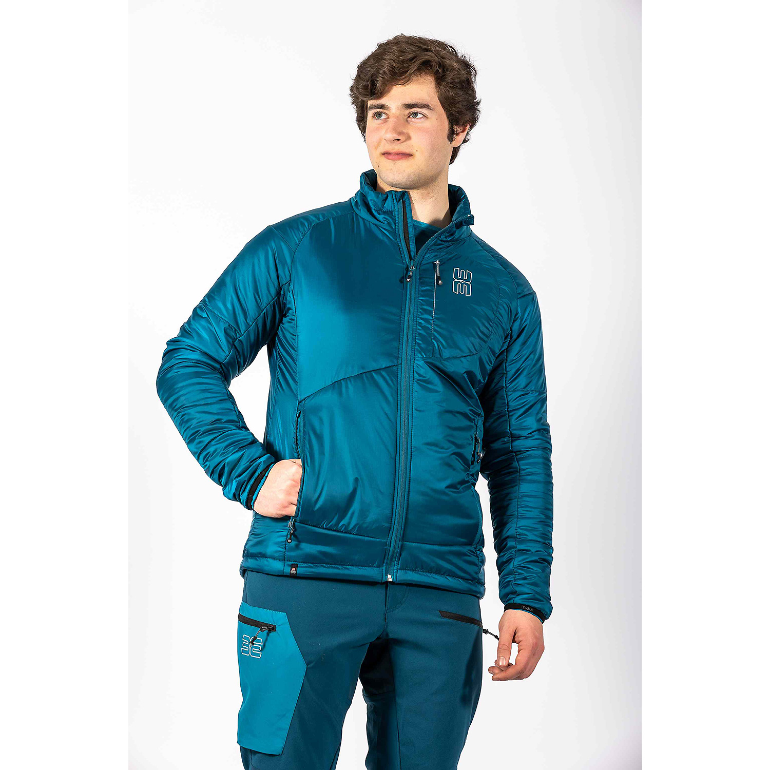 Herren Maul Sport Petrol Kreuzkopf HybridSteppjacke+Kap 6060 54 Funktionsjacke