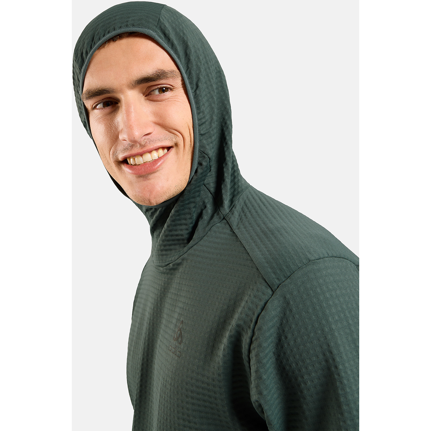 Herren Odlo Grau ESSENTIAL THERMAL Kapuzensweat