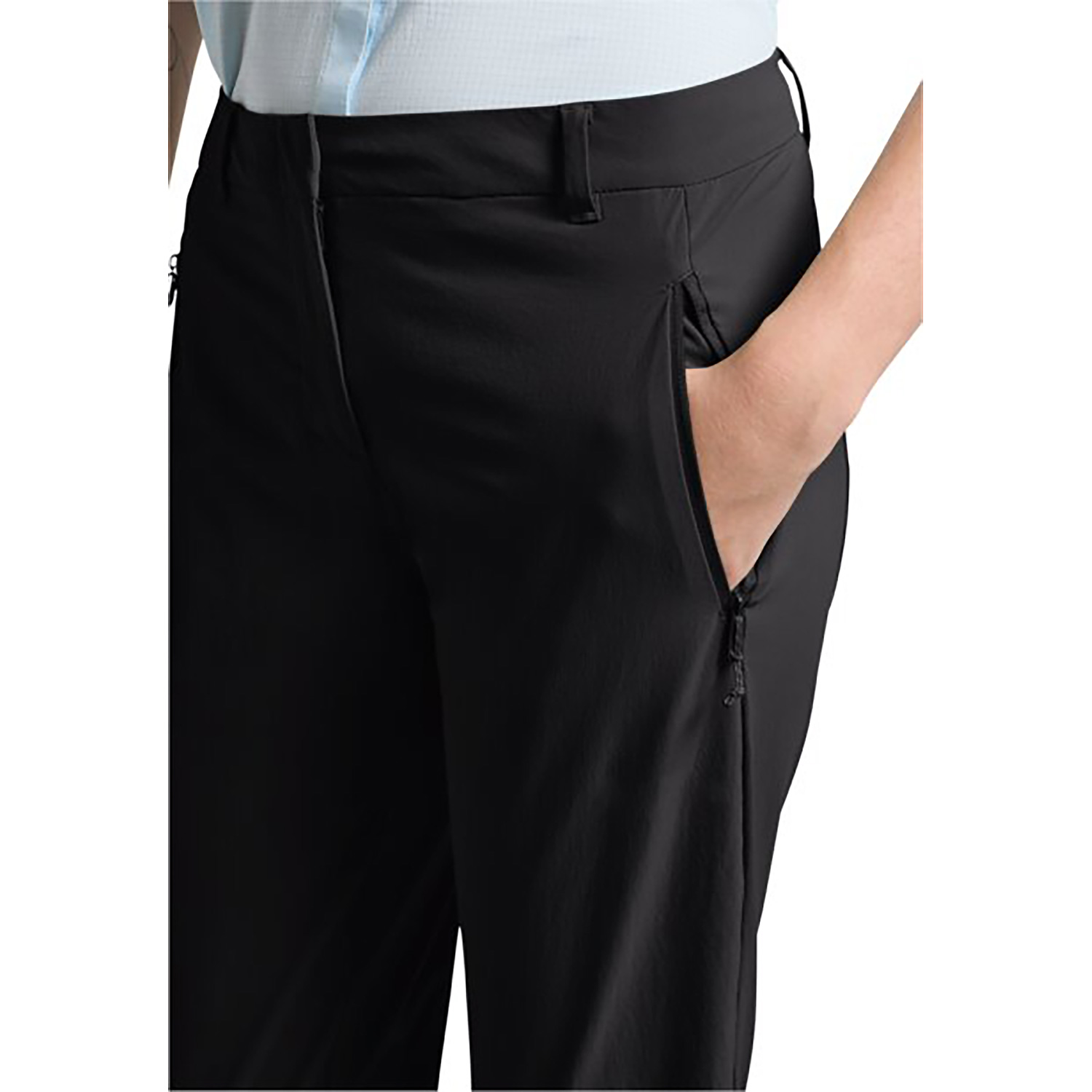 Damen Jack Wolfskin Schwarz HIKEOUT PANTS W Hose