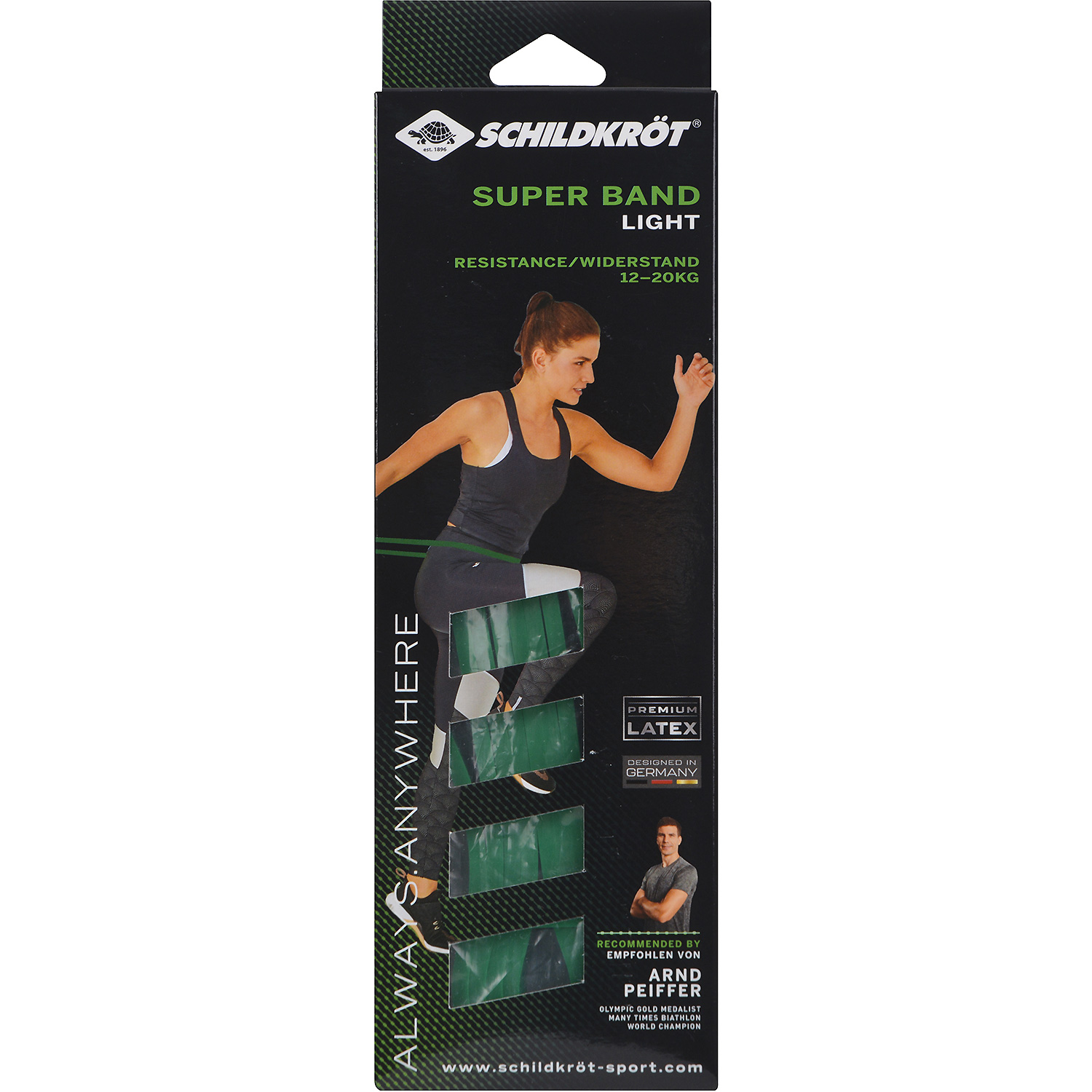 Unisex Schildkröt FITNESS wie abgebildet SUPER BAND Light 21mm green, 1 Widerstandsband, in 4C Box 000 - Kleingerät