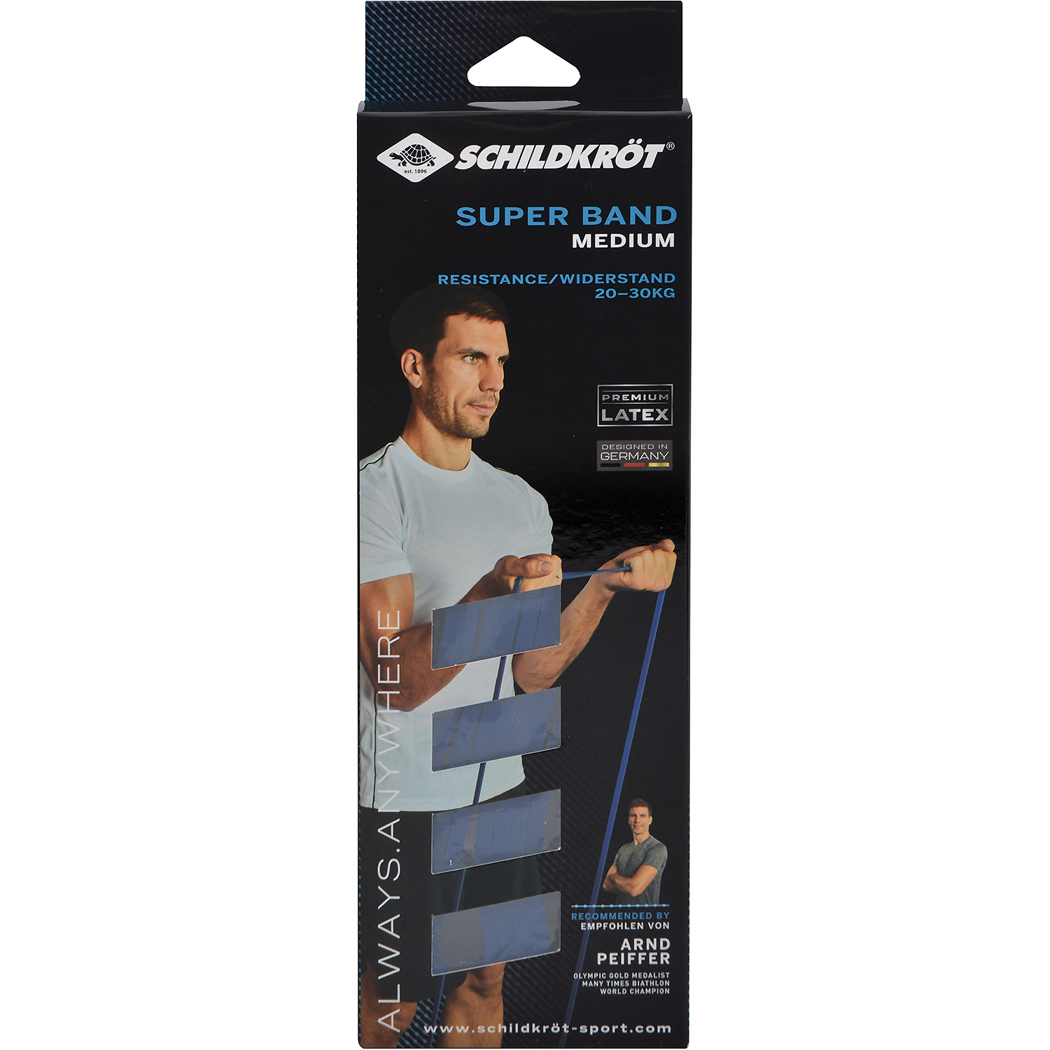 Unisex Schildkröt FITNESS wie abgebildet SUPER BAND Medium 32mm blue, 1 Widerstandsband, in 4C Box 000 - Kleingerät