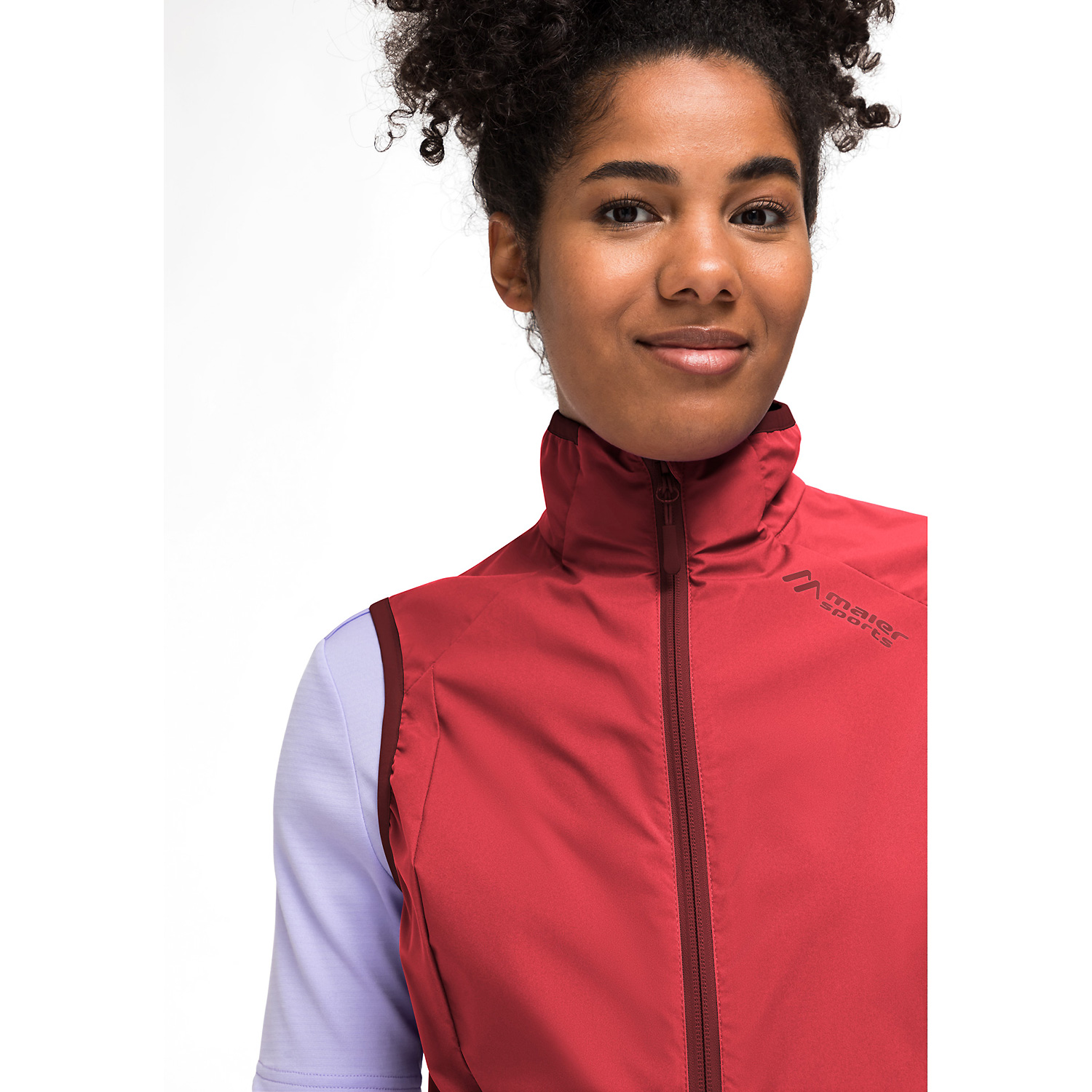 Damen Maier Sports Pink TivalLightHoodW Da-Midlayerjacke el. 3928 38 Unterjacke