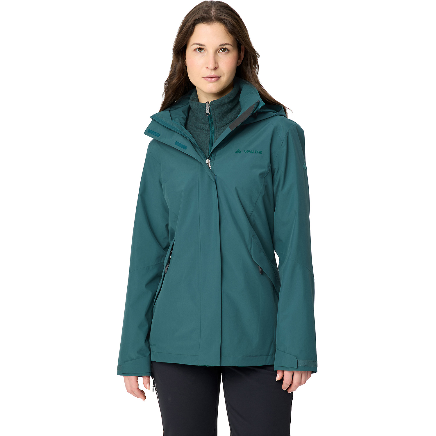 Damen Vaude Rauchblau Wo Rosemoor 3in1 Jacket II 349 36 Doppeljacke