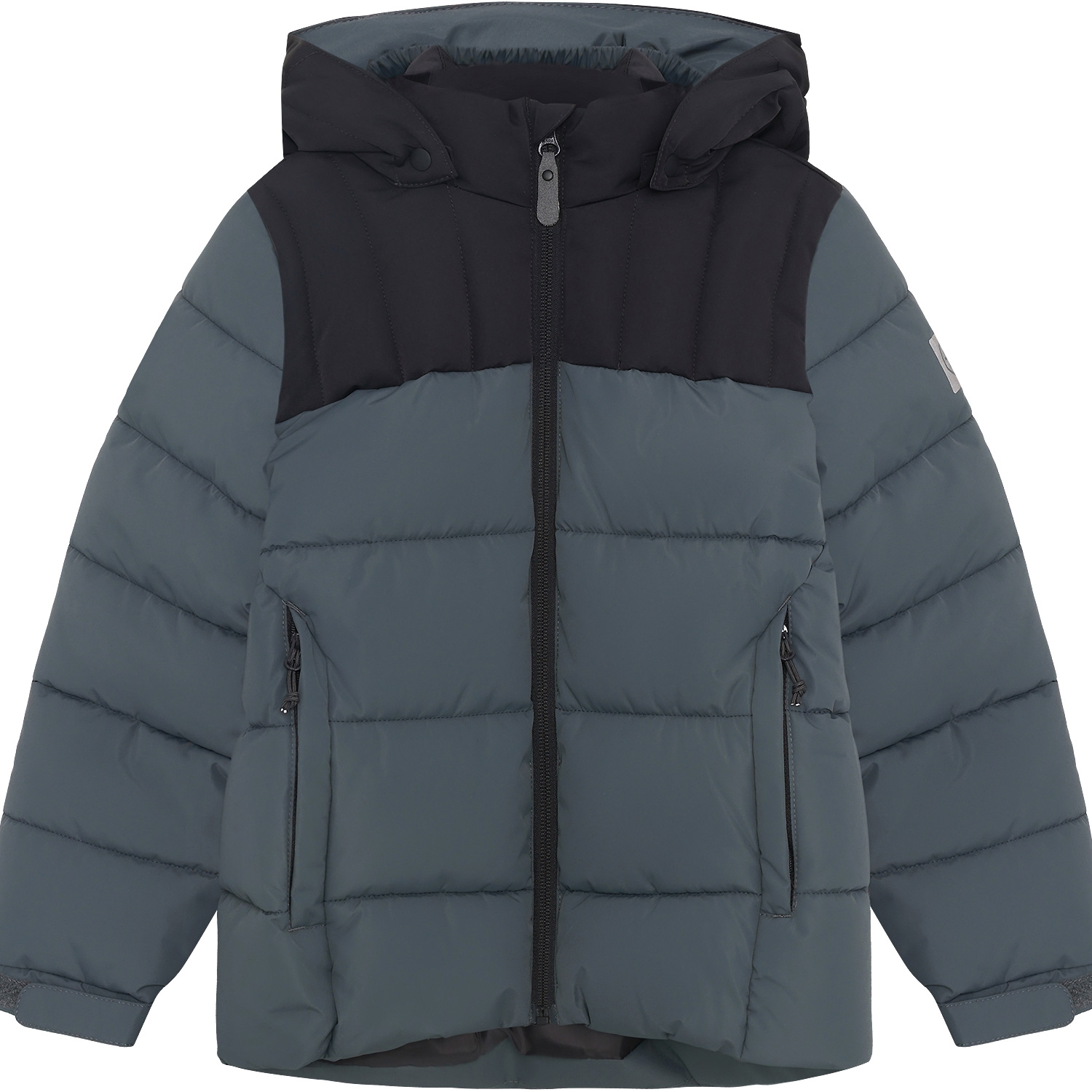 Kinder Color Kids Dunkelgrau Steppjacke