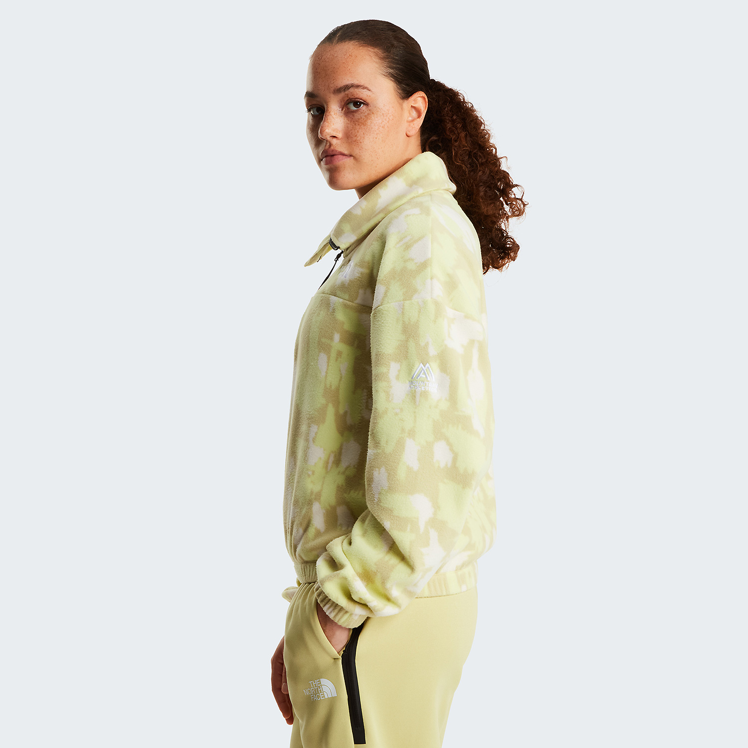 Damen The North Face Gelb W MOUNTAIN ATHLETICS FLEECE 1/4 ZIP-PRIN Sweatshirt