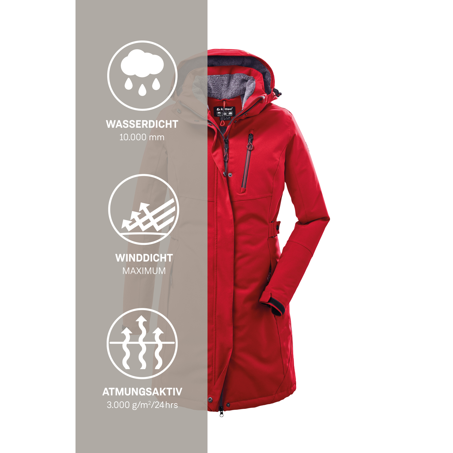 Damen killtec Fire Red