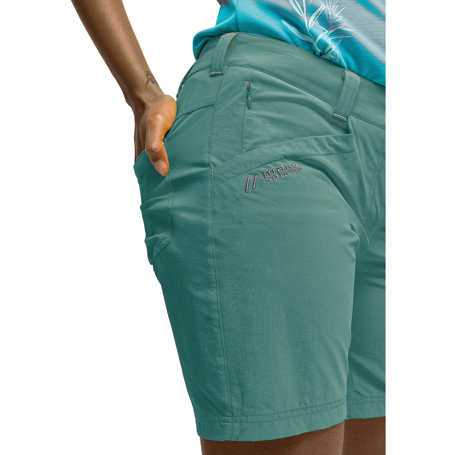 Damen Maier Sports Türkis Lulaka Shorts M20294 50 Bermuda