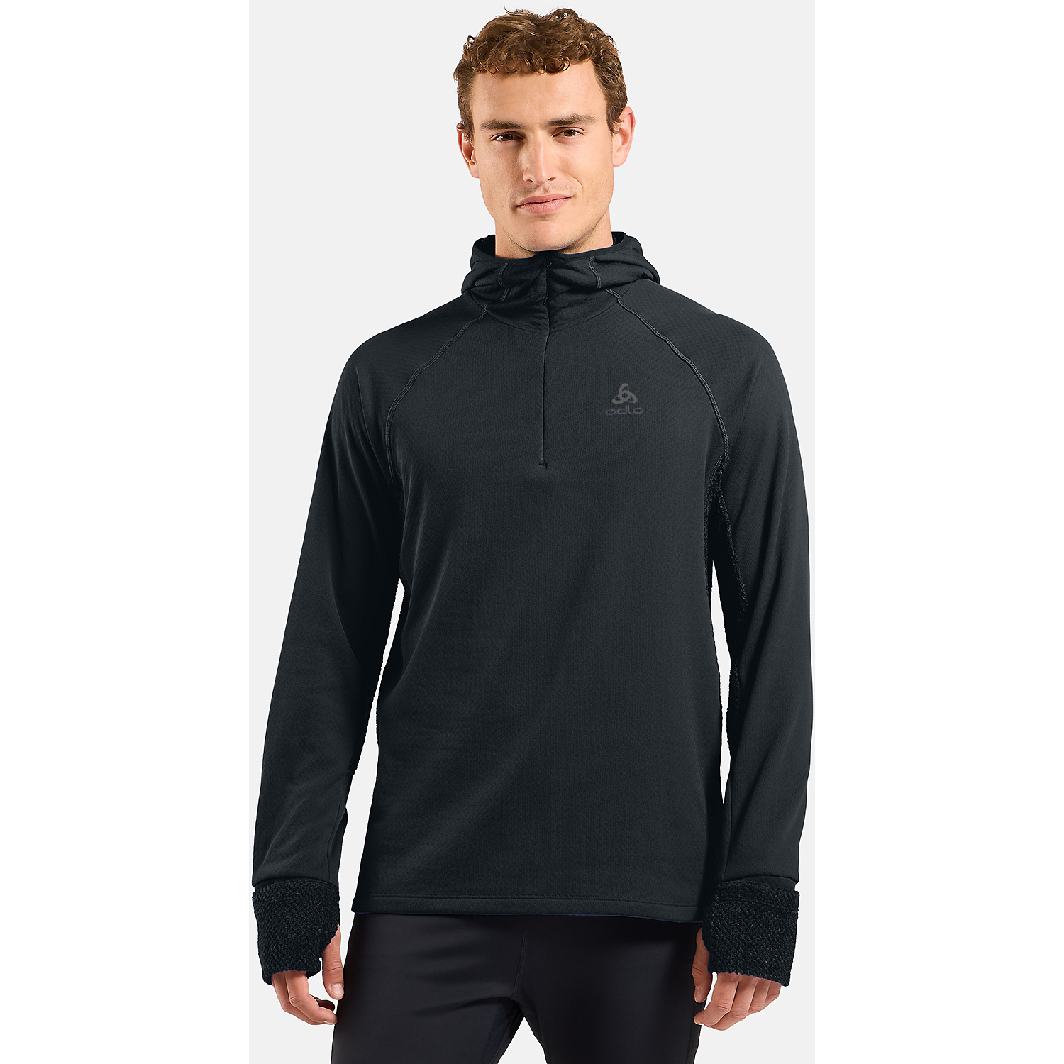 Herren Odlo Schwarz X-ALP Kapuzensweat