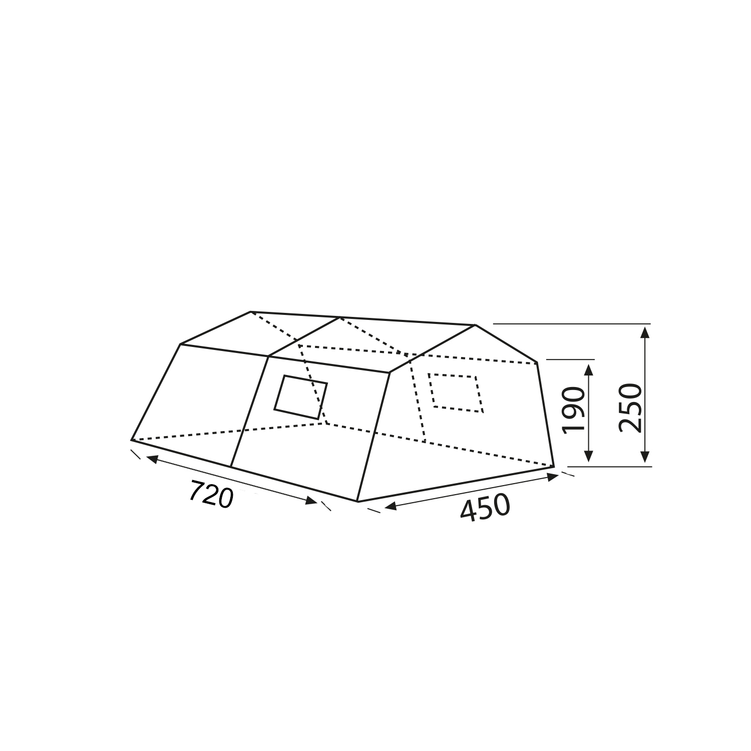 Unisex Tortuga wie abgebildet Unterkunftszelt Alaska 450 x 720 m Campingzelt