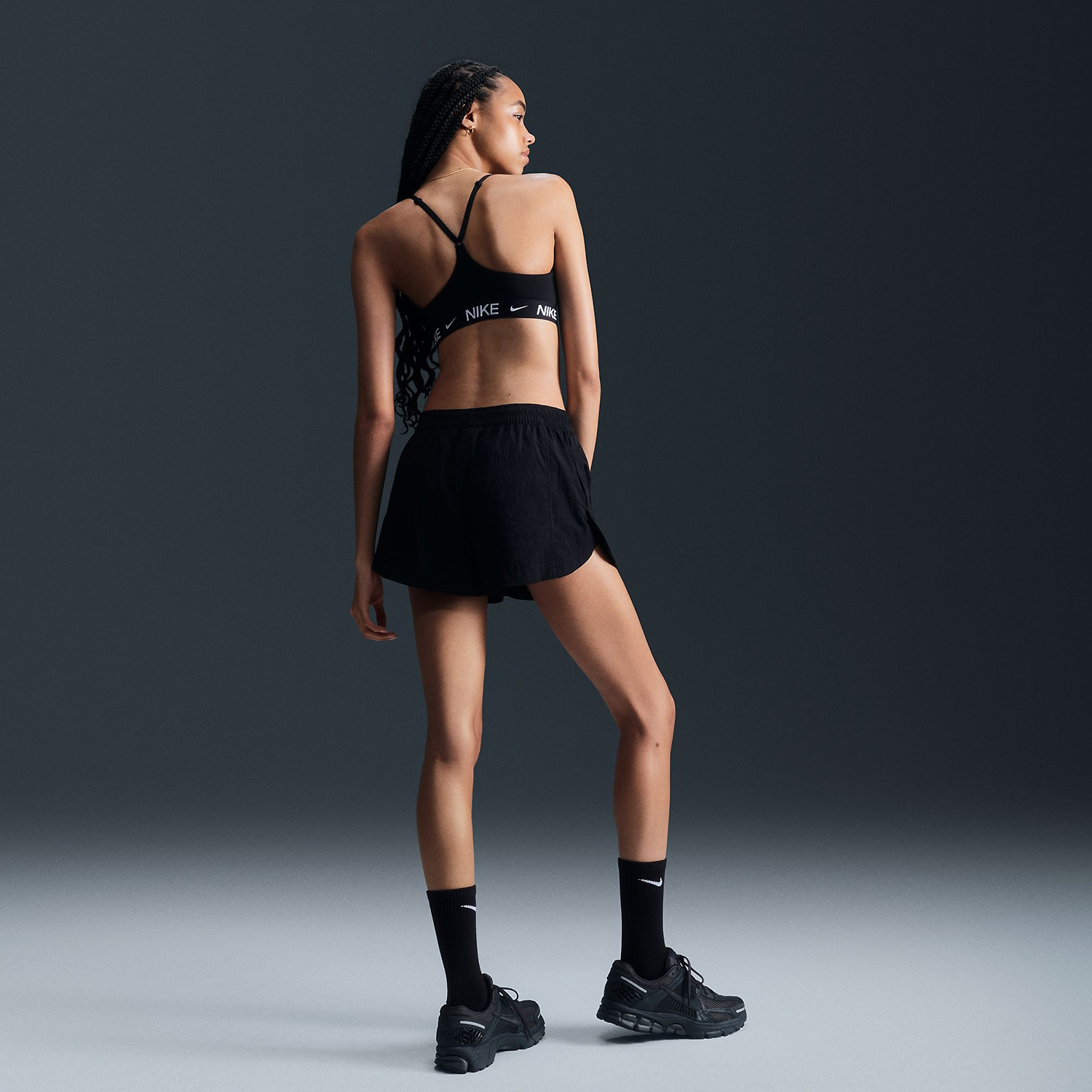 Damen Nike Silber W NK DF INDY LGT SPT BRA 011 S Shirt