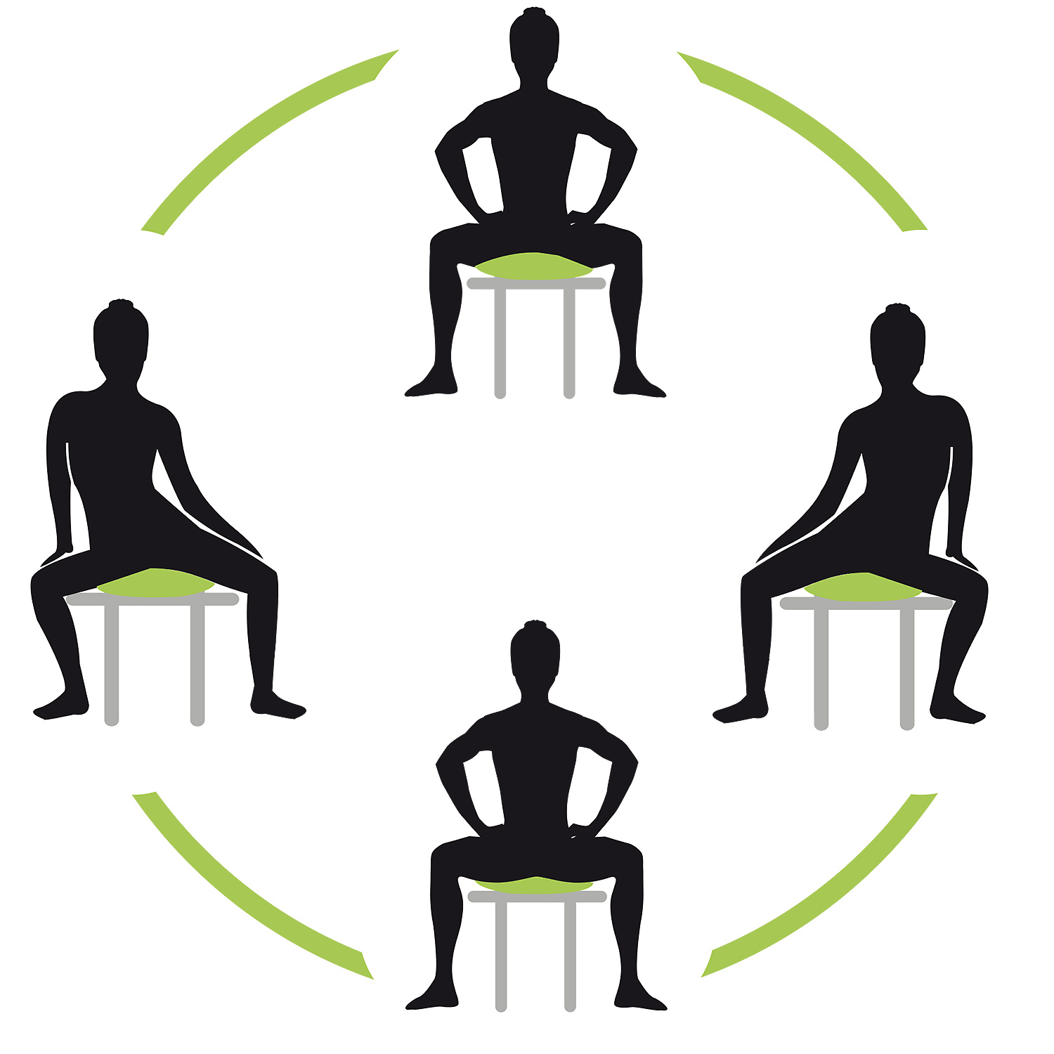 Unisex Schildkröt wie abgebildet SEAT CUSHION FIT+, inkl. Bezug, Handpumpe und Poster 000 - Balancegerät