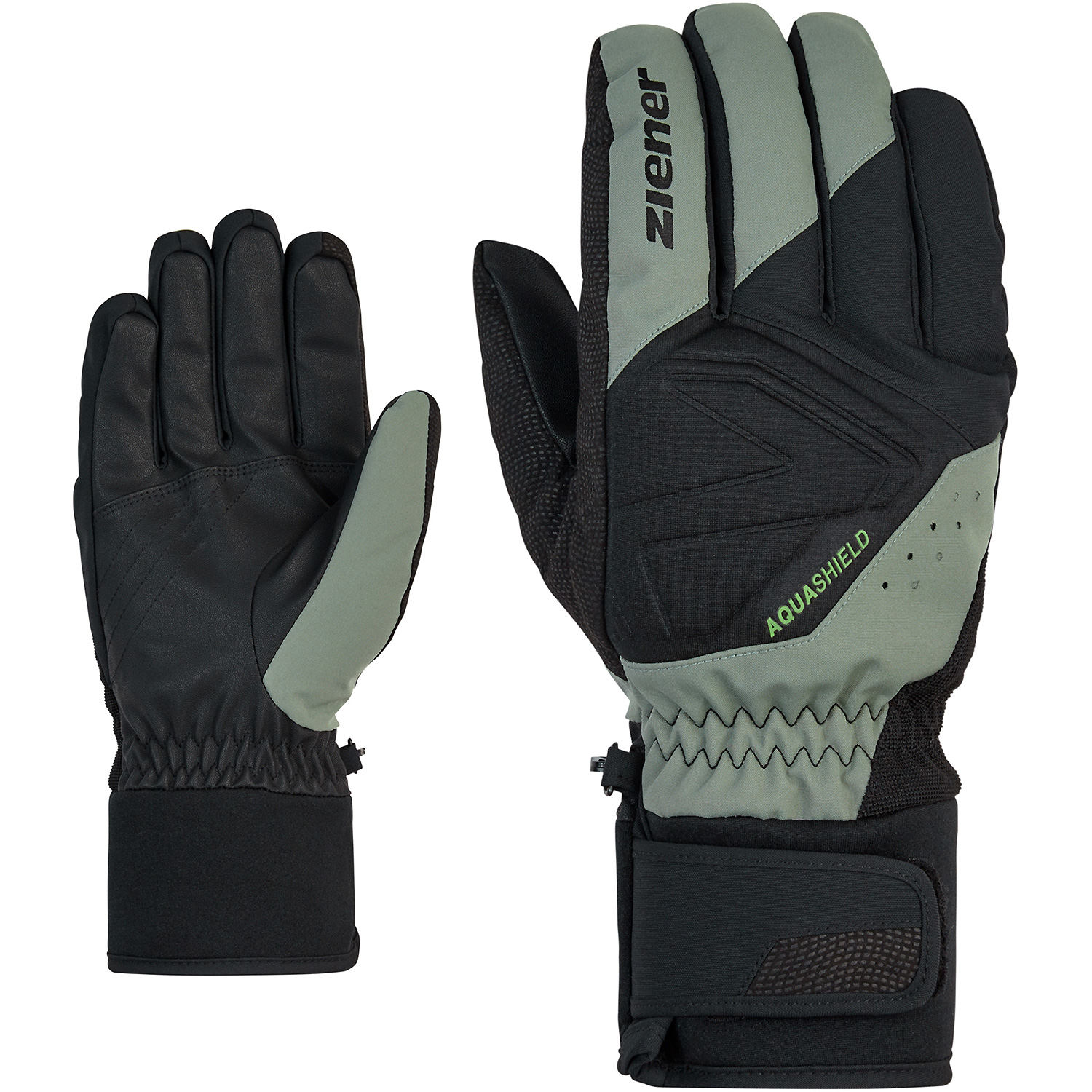 Herren Ziener Grün GATIS AS(R) glove ski alpine 840 11 Handschuh