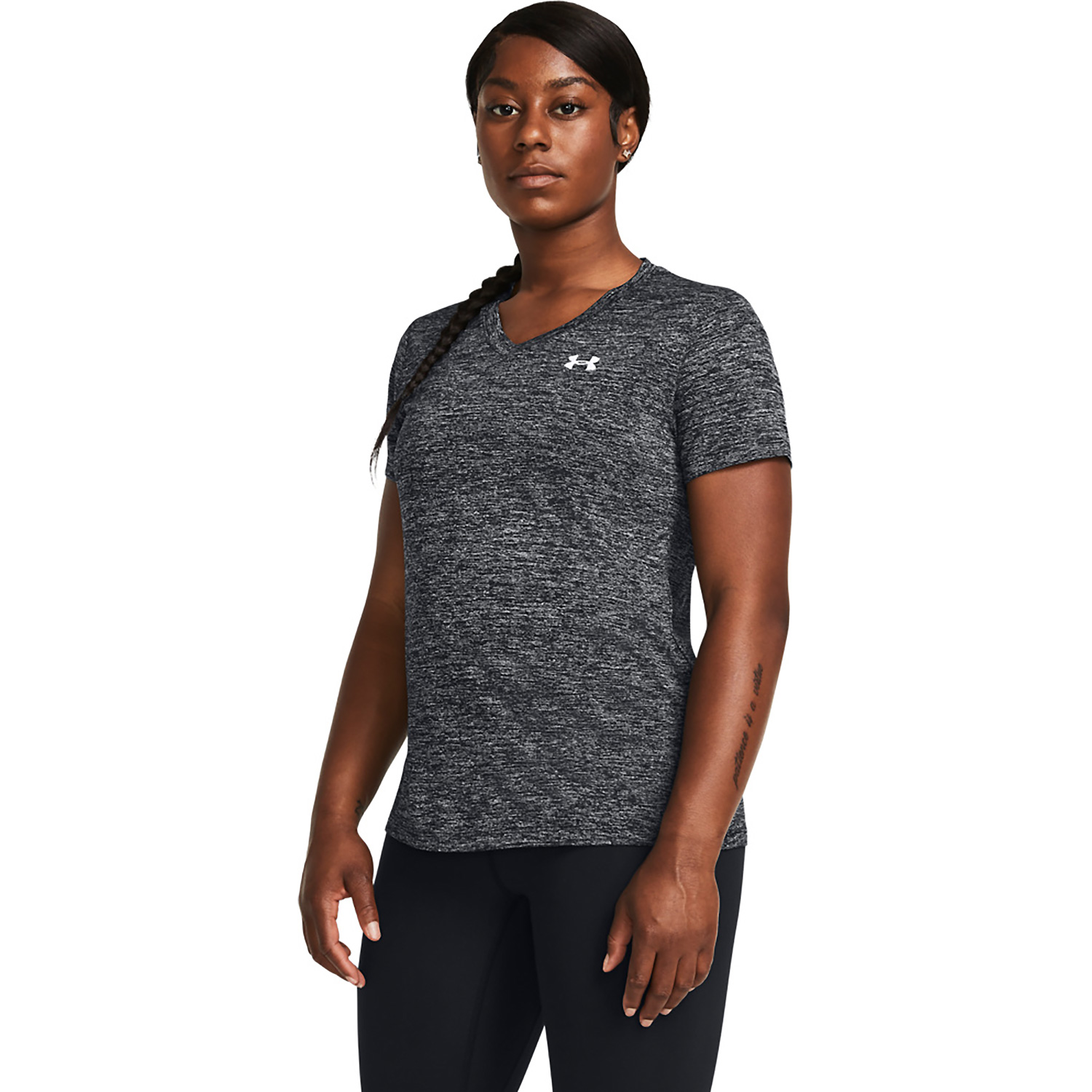 Damen UNDER ARMOUR Schwarz TECH SSV- TWIST 001 S Shirt