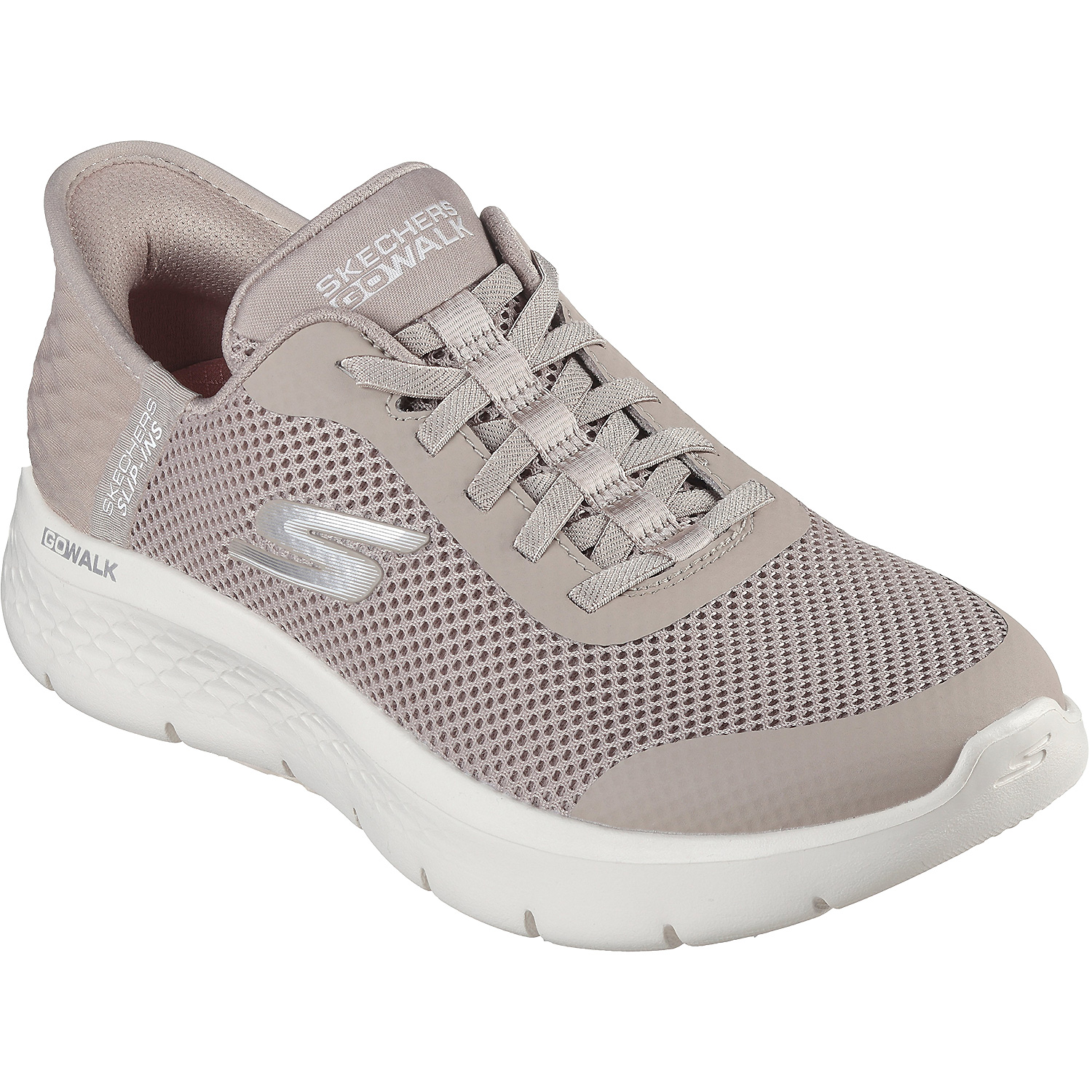 Damen Skechers Grau SLIP-INS ATHLETIC MESH BUNGEE TPE 40 Slipper