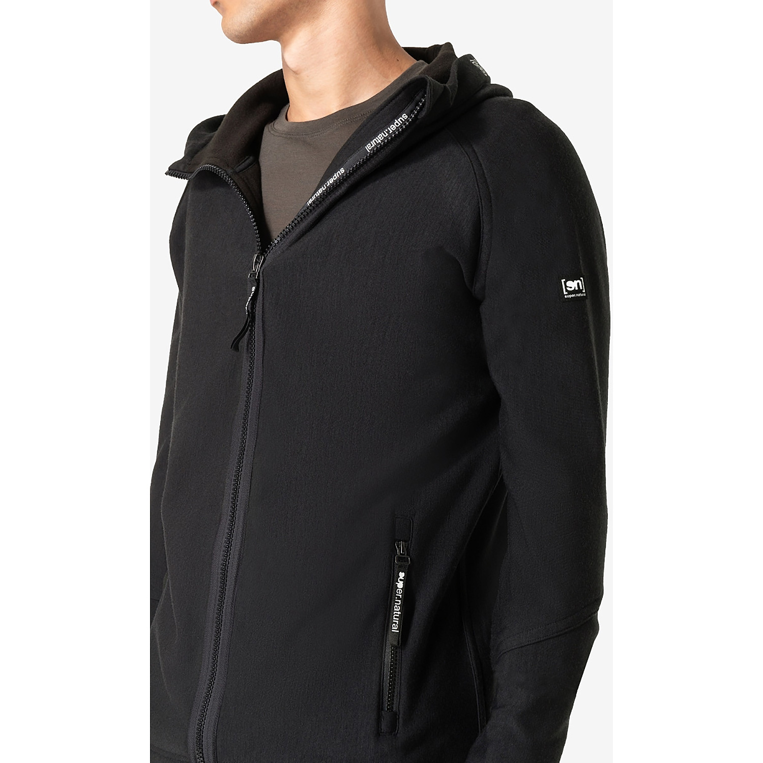Herren Super.Natural Schwarz M ALPINE ACTIVE ZIP HOODIE
