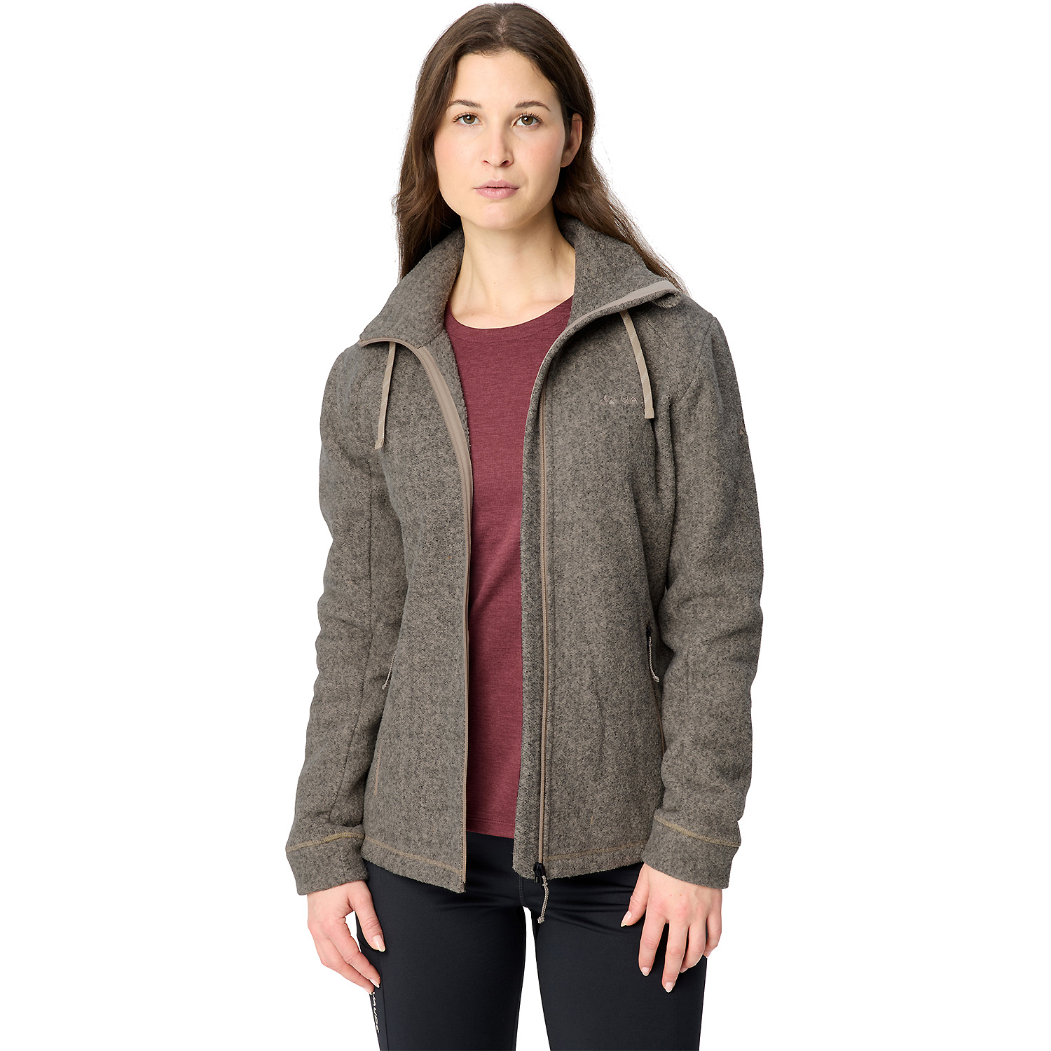 Damen Vaude Apfelgrün Wo Skomer Winter Fleece Jacket 781 46 Unterjacke