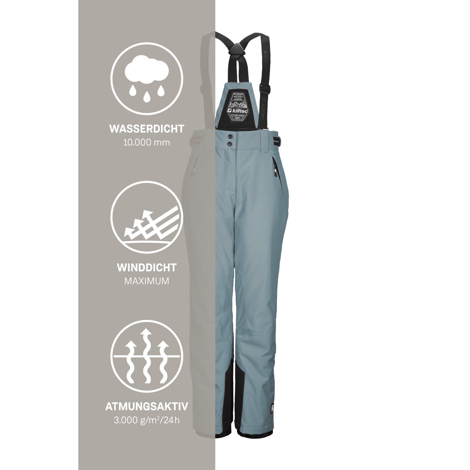 Kinder killtec Rauchblau KSW 213 GRLS SKI PNTS 00821 140 Latzhose