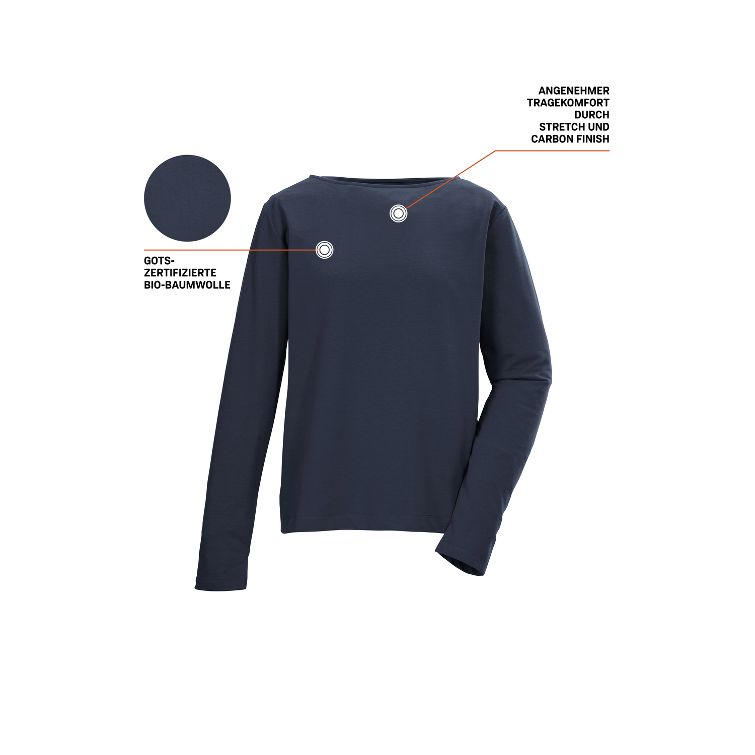 Damen G.I.G.A. DX by killtec Blau GS 22 WMN LS SHRT GOTS 00814 50 Shirt
