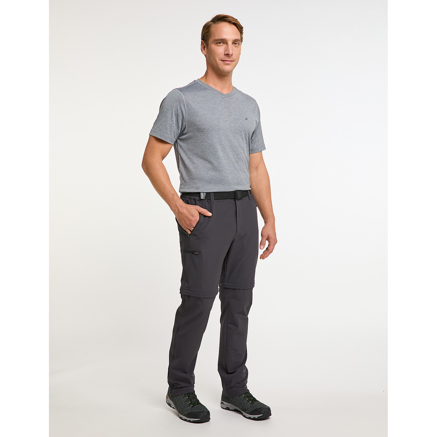 Herren HOT Anthrazit Canzoi M_T-Zip 00048 29 Hose