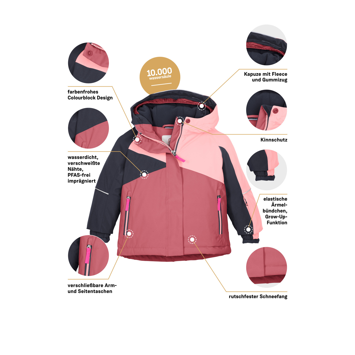 Minis first instinct by killtec Rose FISW 41 MNS SKI JCKT 00478 122/8 Funktionsjacke