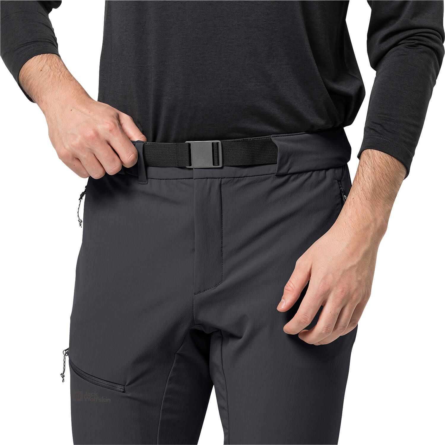 Herren Jack Wolfskin Schwarz HOLDSTEIG PANTS M 5719 48/S Hose